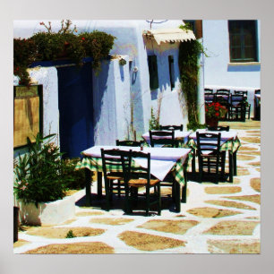 Affiches Mykonos, Grèce, îles grecques, Café