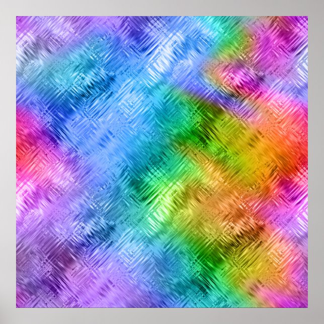 Affiches Mystic Topaz Blue Glassy Texture (Devant)