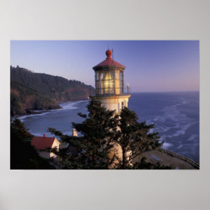 Affiches NA, États-Unis, Oregon, phare de Heceta Head,