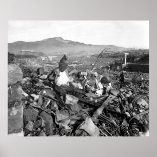 Affiches Nagasaki Japon après la bombe atomique