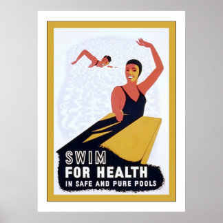 Affiches Nager pour la santé ~ Santé et condition physique