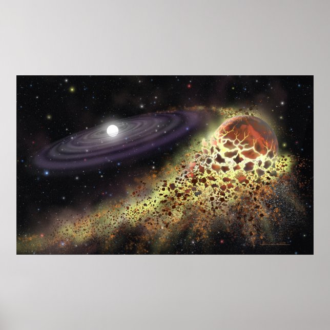 Affiches Nain blanc déchiquetant une planète (Devant)