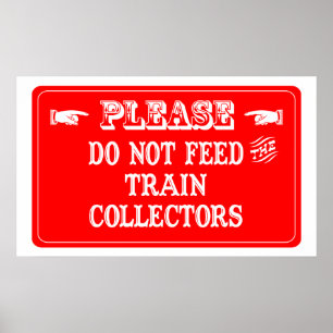 Affiches N'alimentez pas les collecteurs de train