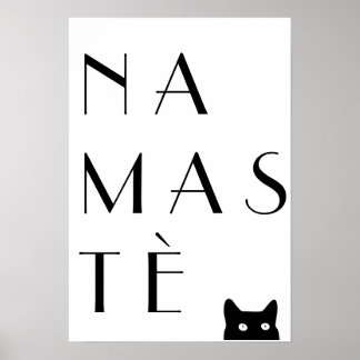 Affiches Namaste black cat