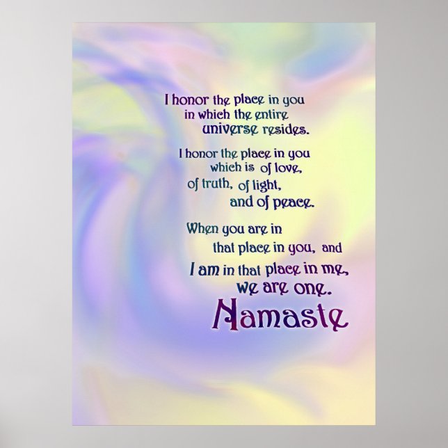 Affiches Namaste Blessing (Devant)