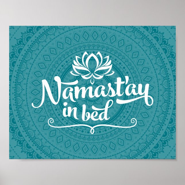 Affiches Namaste Mandala Funny Citation CUSTOMIZABLE (Devant)
