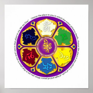 Affiches Namaste Mandala - violet