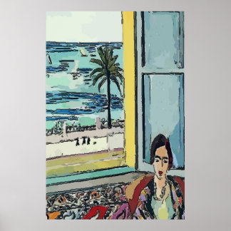 Affiches Nancy at Window, Matisse Style