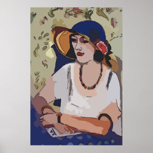 Affiches Nancy en Casquette, Matisse Style