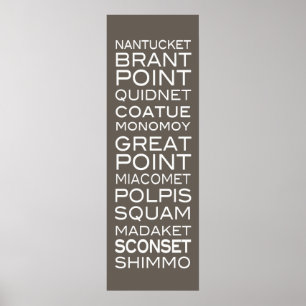 Affiches Nantucket place l'affiche moderne audacieuse