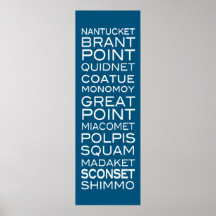 Affiches Nantucket place l'affiche moderne audacieuse