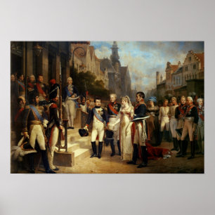Affiches Napoléon Bonaparte recevant la reine Louisa