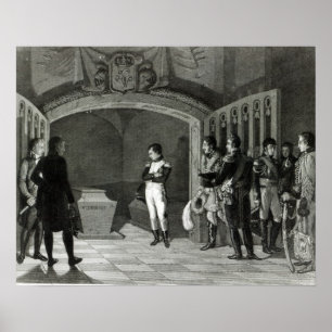 Affiches Napoléon méditant avant la tombe