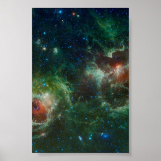 Affiches NASA en mosaïque infrarouge du coeur et de l'âme