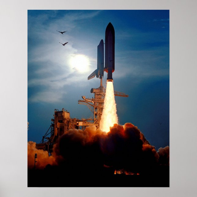 Affiches NASA Space Shuttle Discovery Launch STS-64 (Devant)