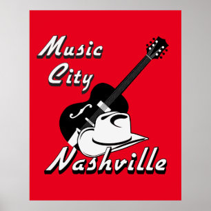 Affiches Nashville. Ville de musique