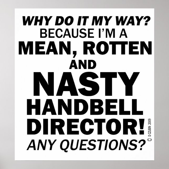 Affiches Nasty Handbell Directrice (Devant)
