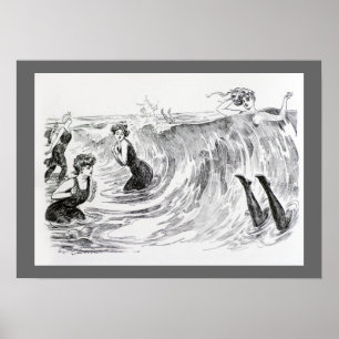 Affiches Natation en mer