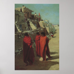 Affiches Natif américain vintage, pueblo de Hopi par Louis