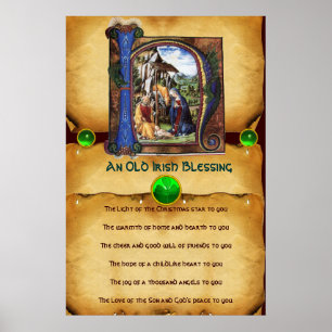 Affiches NATIVITÉ Ancienne bénédiction irlandaise de Noël s