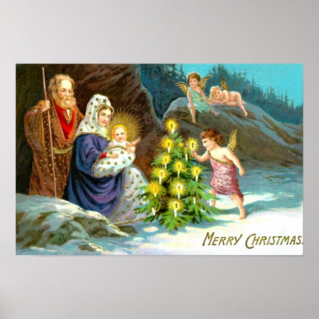 Affiches Nativité dans la neige (Devant)