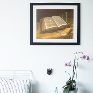Affiches Nature morte avec Bible par Vincent van Gogh