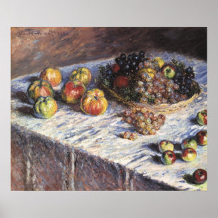 Affiches Nature morte avec pommes et raisins de Claude Mone
