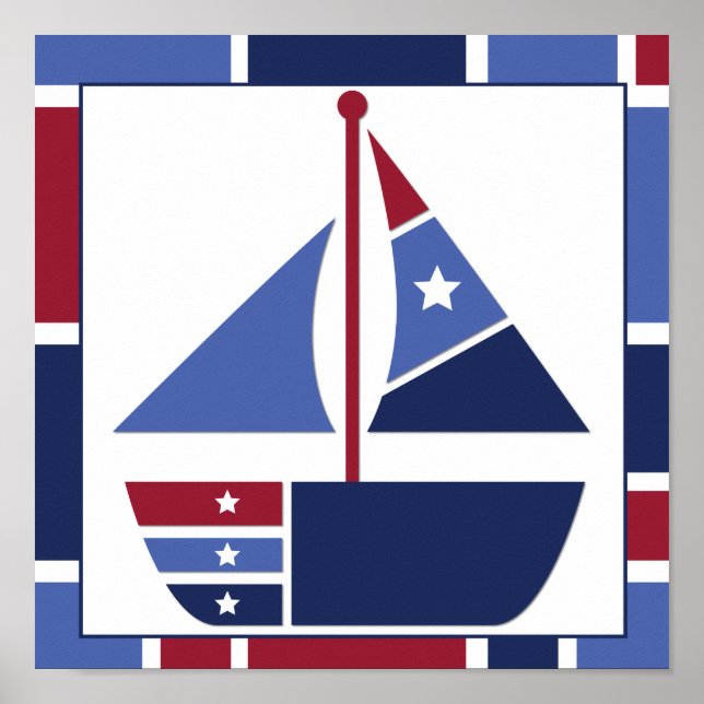 Affiches Nautical Wave Nursery (Devant)