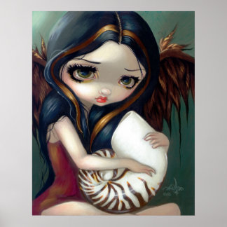 Affiches Nautilus Angel ART IMPRIMER coquillage gothique fa