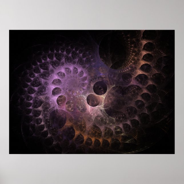 Affiches Nautilus fractal (Devant)