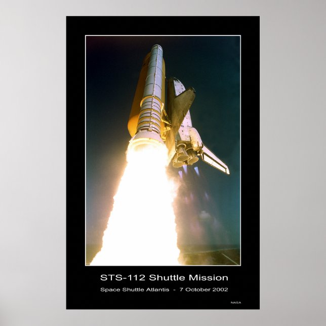 Affiches Navette spatiale Atlantis Lift-off - 7 octobre 200 (Devant)