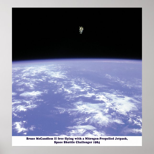 Affiches Navette spatiale Challenger JetPack Walk 1984 (Devant)