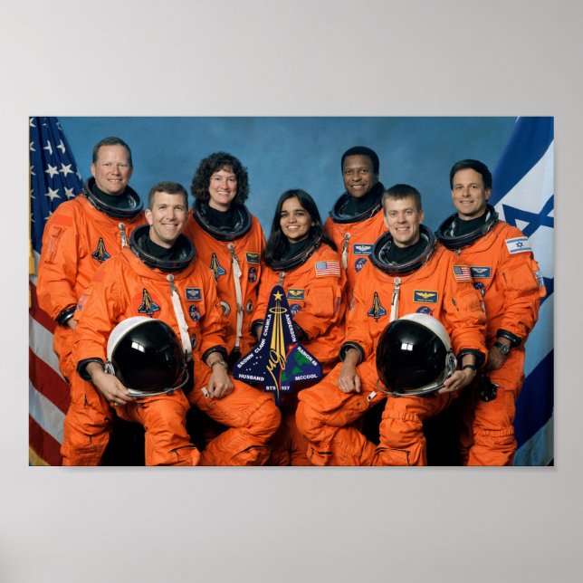 Affiches Navette spatiale Columbia Crew Portrait (STS-107) (Devant)