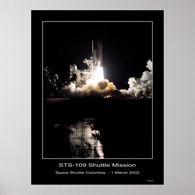 Affiches Navette spatiale Columbia Levée - 1er mars 2002 (Devant)