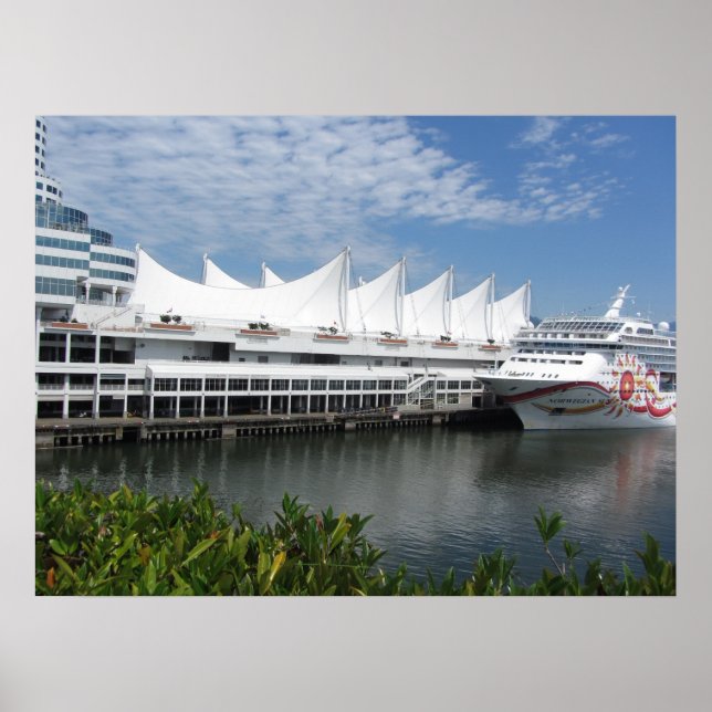 Affiches Navire de croisière à Vancouver, C.-B. Canada (Devant)