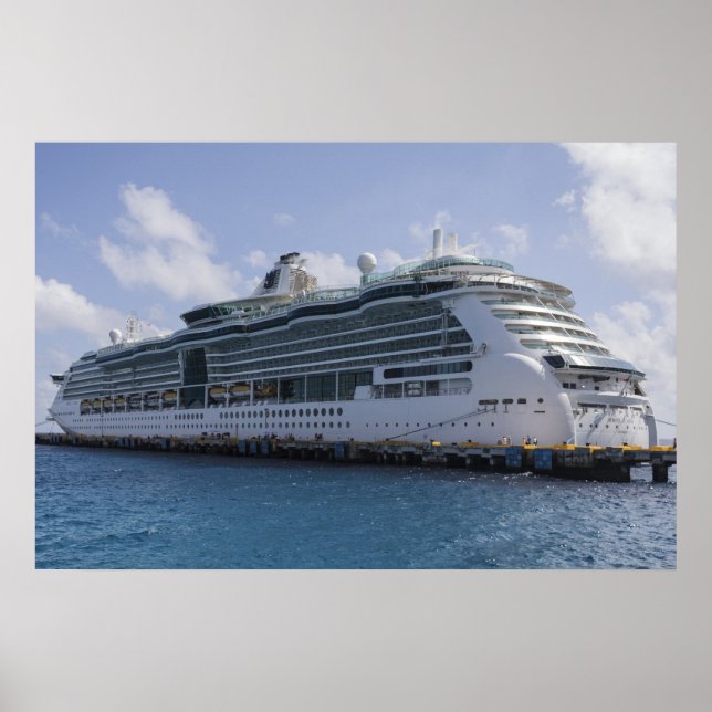 Affiches Navire de croisière tropicale (Devant)