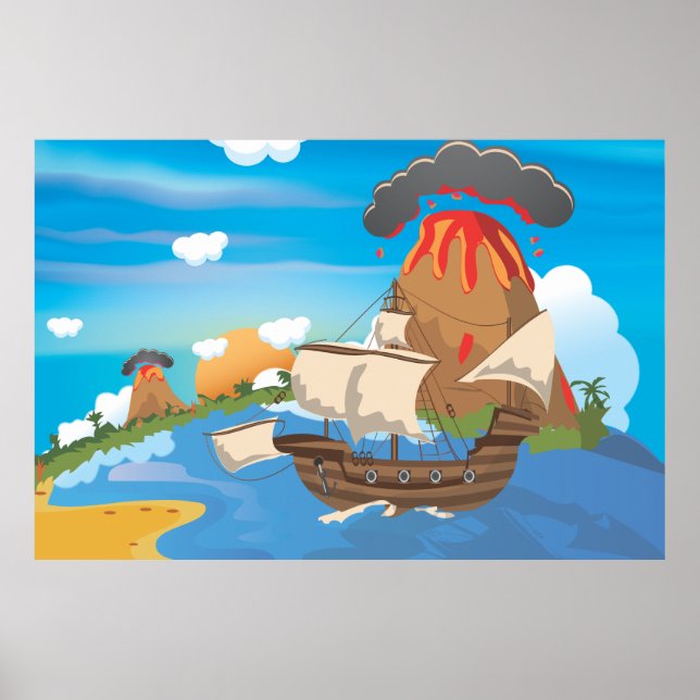 Affiches Navire Pirate (Devant)