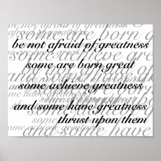 Affiches N'ayez pas peur de la grandeur