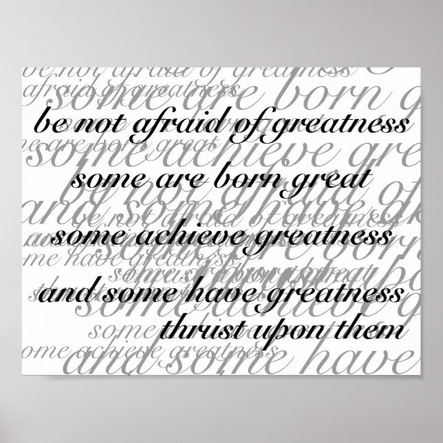 Affiches N'ayez pas peur de la grandeur (Devant)