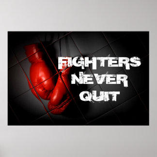 Affiches Ne Cessez Jamais Les Gants De Boxe Rouge Inspirati