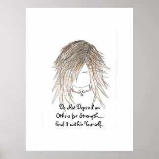 Affiches Ne dépendez pas des autres pour la force. Toile