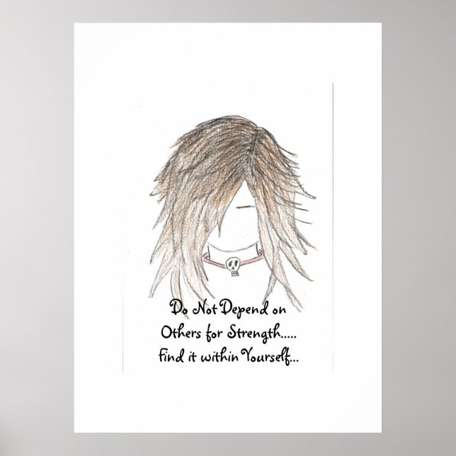 Affiches Ne dépendez pas des autres pour la force. Toile (Devant)