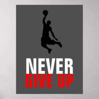 Affiches Ne jamais abandonner la motivation inspirante du b
