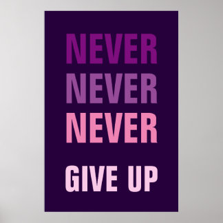 Affiches Ne jamais renoncer à la motivation