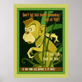 Affiches Ne laisse pas poux faire un singe de toi ! ~ VINTA