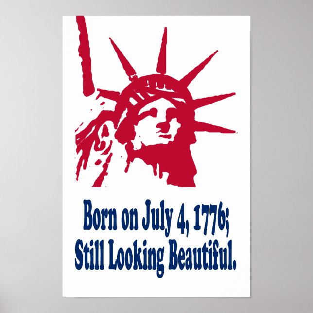 Affiches Né le Juillet 4, 1776 Imprimer (Devant)