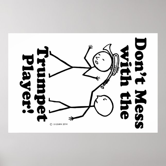 Affiches Ne manquez pas avec le joueur de trompette (Devant)
