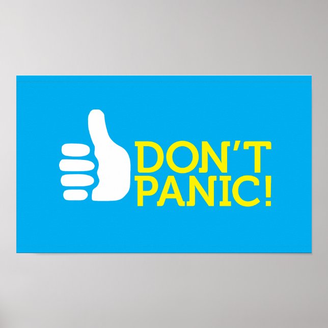 Affiches ne paniquez pas (Devant)