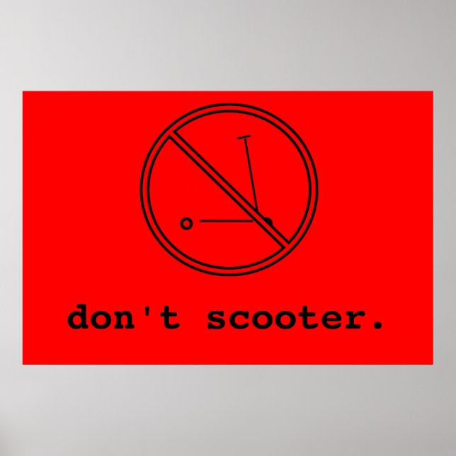 Affiches Ne pas scooter (Devant)