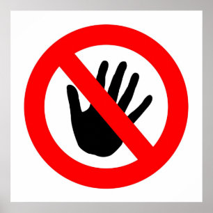 Affiches Ne touchez pas